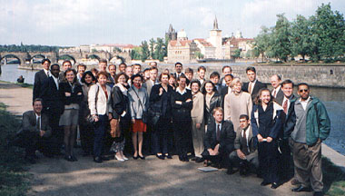 Prague: The Study Tour Group near the Charles Bridge